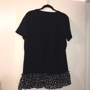 Boohoo Black Star Mesh Detail Shift Dress Size10